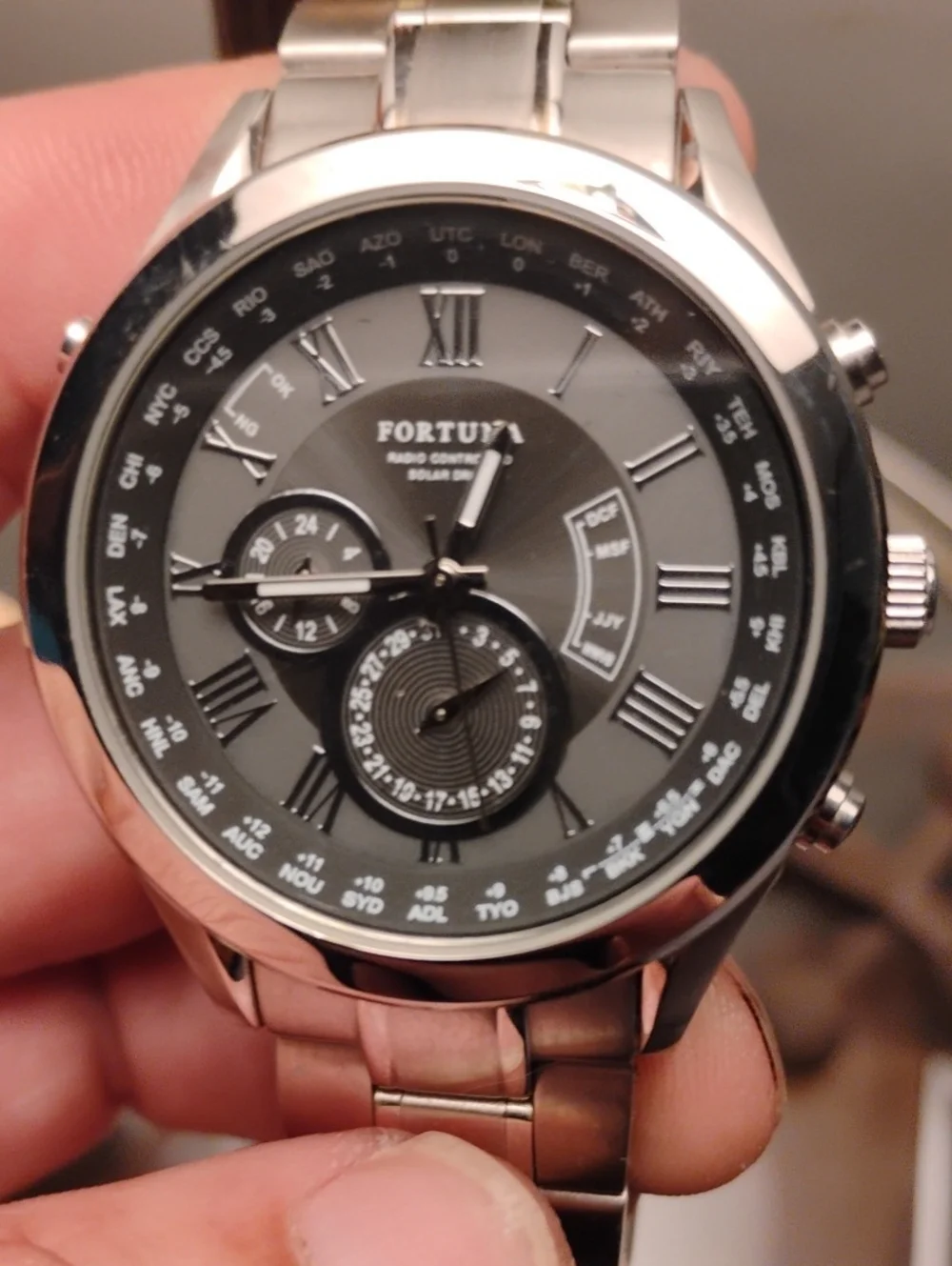 Fortune Stainless Steel Men's Watch - Gray Dial